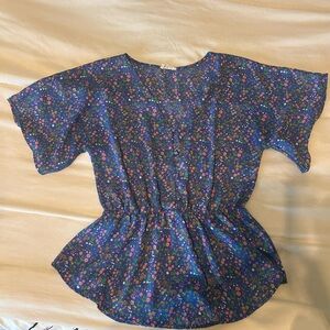 Sienna Sky Blue Floral Blouse